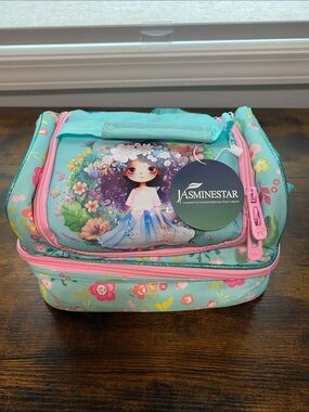 Jasminestar Floral Mermaid Girls Lunch Bag - Aqua & Pink NWT